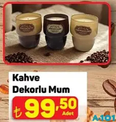KAHVE DEKORLU MUM